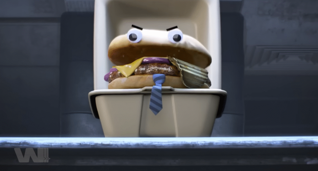 “Kẻ phản diện” không ai khác chính là… một cái burger có ý thức.