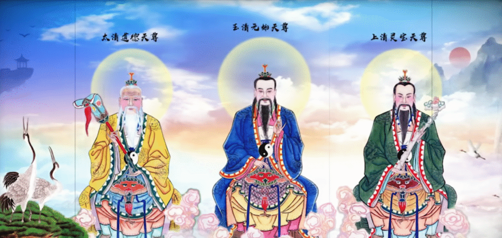 Tam Thanh – đỉnh cao của Thiên tiên, tượng trưng cho ba luồng khí sau khi Bàn Cổ khai thiên lập địa.