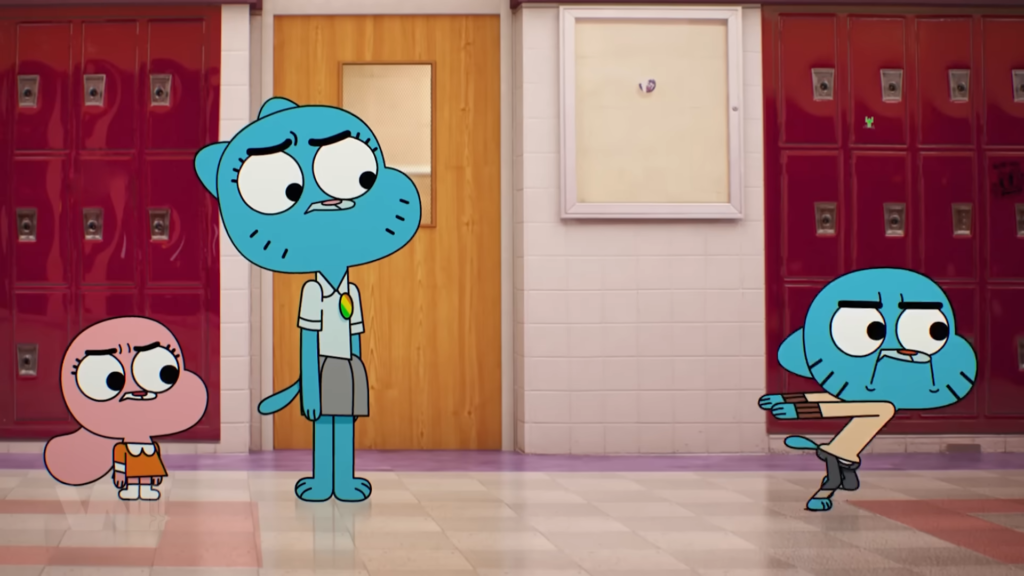 Đầu tiên là Naruto running. Gumball chạy lao người về phía trước, hai tay ngược ra sau