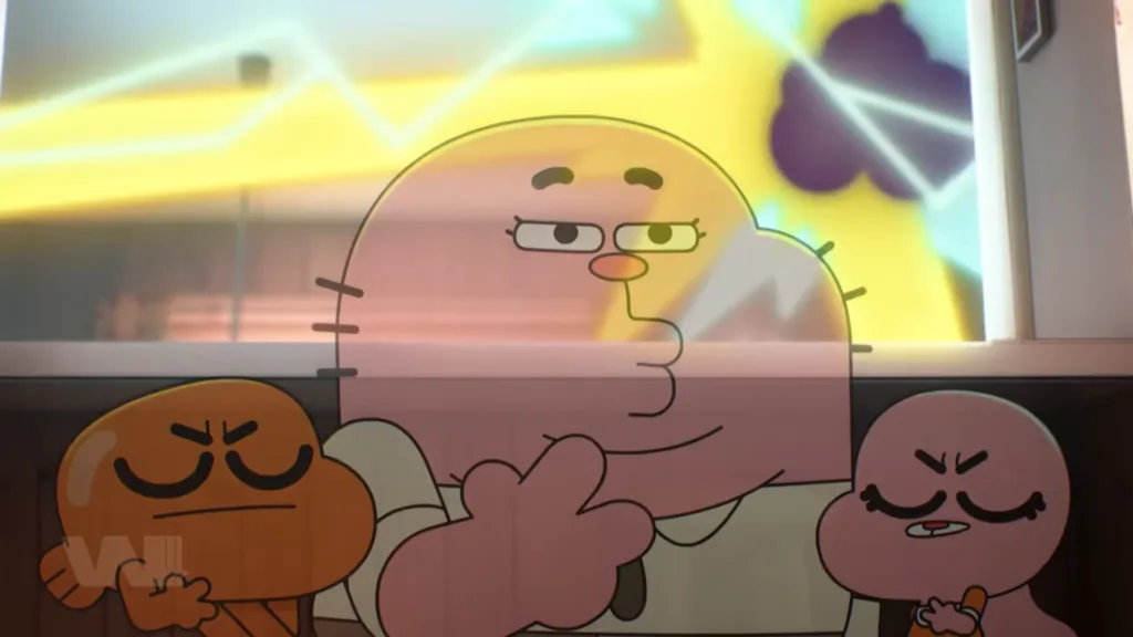 Cũng trong tập này có meme disappearing guy. Người đàn ông da màu giơ peace rồi biến mất.