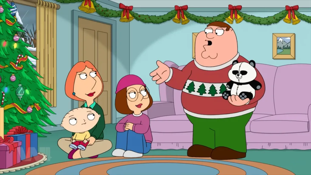Happy Asking Panda — món đồ chơi vô hại nhất thế giới, hay công cụ gián điệp tinh vi nhất thế giới? Family Guy không nói rõ, nhưng bạn tự hiểu đi.